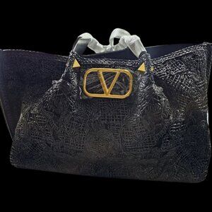 Gold V With Studs Bag